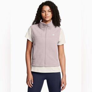 Under Armor Expanse Fleece Funnel Neck Vest Light Tan size M *NWOT*